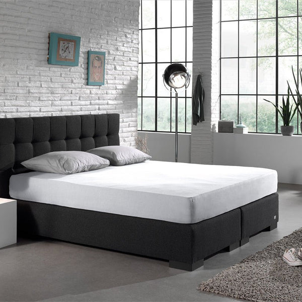 Double Jersey 220 GSM Soft Cotton Fitted Sheet | White | Single 80/100 x 220cm (L) x 40cm (D) - The Bedding & Blankets Store