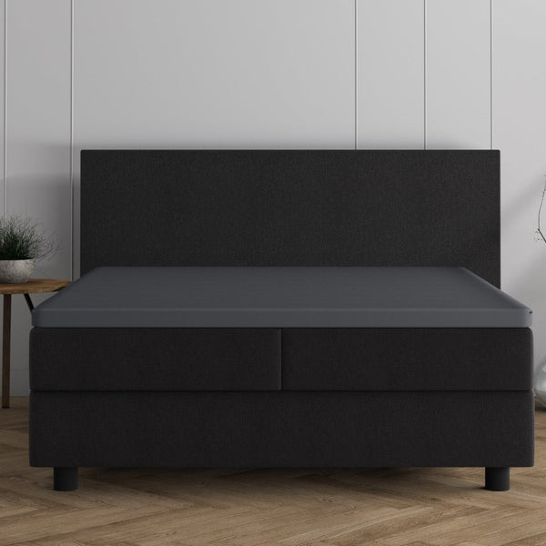 Double Jersey 220 GSM Soft Cotton Matress Topper Fitted Sheet | Anthracite Grey | Single / Large Single (EU) 80/90 x 200/220cm (L) x 40cm (D) - The Bedding & Blankets Store