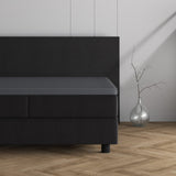 Double Jersey 220 GSM Soft Cotton Matress Topper Fitted Sheet | Anthracite Grey | Single / Large Single (EU) 80/90 x 200/220cm (L) x 40cm (D) - The Bedding & Blankets Store