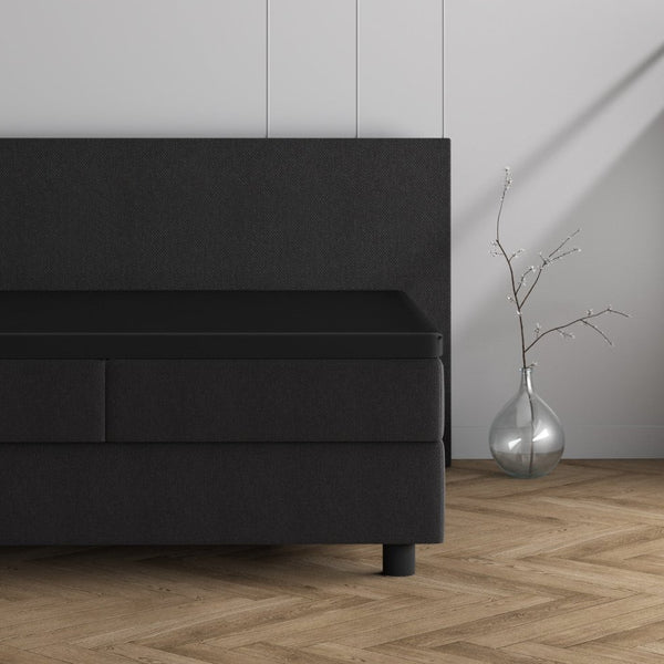 Double Jersey 220 GSM Soft Cotton Matress Topper Fitted Sheet | Black | Single / Large Single (EU) 80/90 x 200/220cm (L) x 25cm (D) - The Bedding & Blankets Store