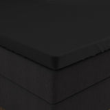 Double Jersey 220 GSM Soft Cotton Matress Topper Fitted Sheet | Black | Single / Large Single (EU) 80/90 x 200/220cm (L) x 25cm (D) - The Bedding & Blankets Store