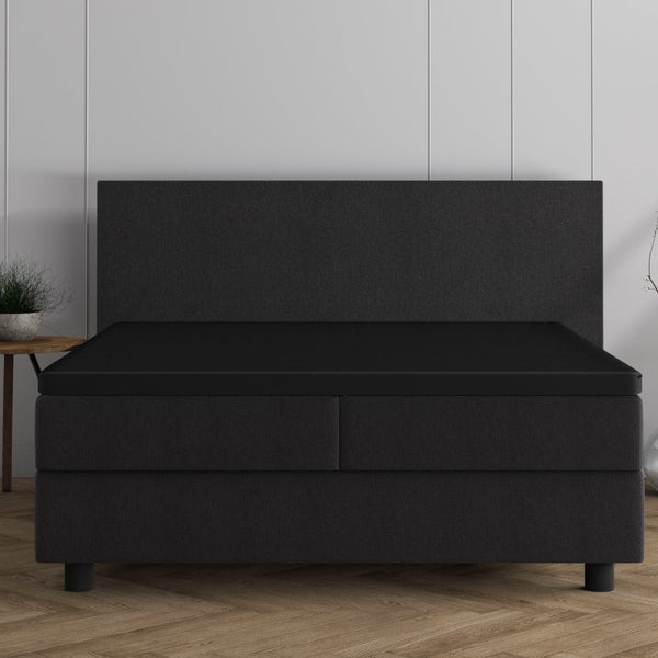 Double Jersey 220 GSM Soft Cotton Matress Topper Fitted Sheet | Black | Single / Large Single (EU) 80/90 x 200/220cm (L) x 25cm (D) - The Bedding & Blankets Store