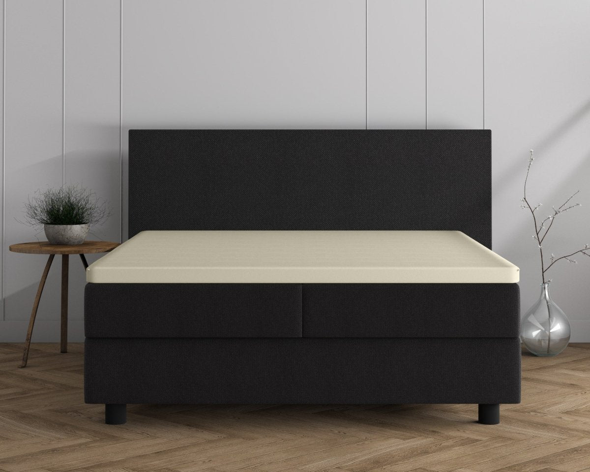 Double Jersey 220 GSM Soft Cotton Matress Topper Fitted Sheet | Cream | Single / Large Single (EU) 80/90 x 200/220cm (L) x 25cm (D) - The Bedding & Blankets Store