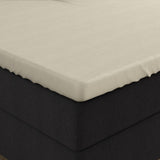 Double Jersey 220 GSM Soft Cotton Matress Topper Fitted Sheet | Cream | Single / Large Single (EU) 80/90 x 200/220cm (L) x 25cm (D) - The Bedding & Blankets Store