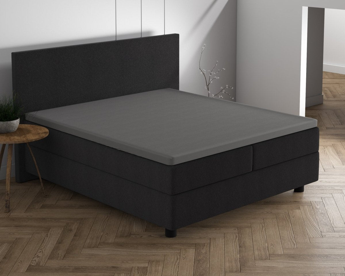 Double Jersey 220 GSM Soft Cotton Matress Topper Fitted Sheet | Grey | Single / Large Single (EU) 80/90 x 200/220cm (L) x 15cm (D) - The Bedding & Blankets Store