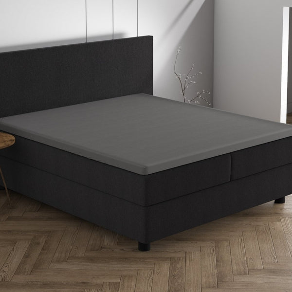 Double Jersey 220 GSM Soft Cotton Matress Topper Fitted Sheet | Grey | Single / Large Single (EU) 80/90 x 200/220cm (L) x 15cm (D) - The Bedding & Blankets Store