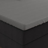 Double Jersey 220 GSM Soft Cotton Matress Topper Fitted Sheet | Grey | Single / Large Single (EU) 80/90 x 200/220cm (L) x 15cm (D) - The Bedding & Blankets Store