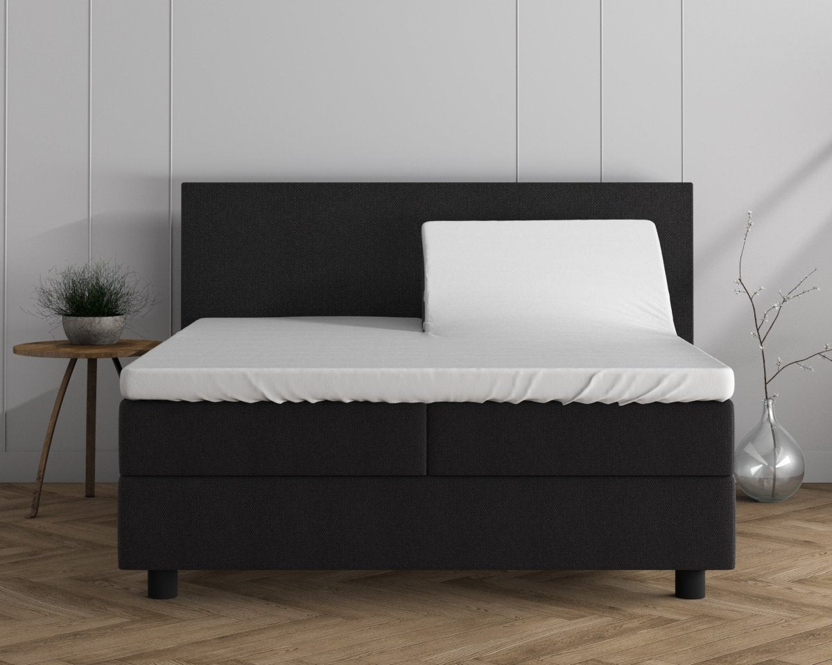 Double Jersey 220 GSM Soft Cotton Split - Topper Fitted Sheet | White | Queen 160 x 200/220cm (L) x cm (D) - The Bedding & Blankets Store