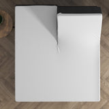 Double Jersey 220 GSM Soft Cotton Split - Topper Fitted Sheet | White | Queen 160 x 200/220cm (L) x cm (D) - The Bedding & Blankets Store