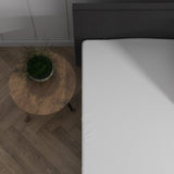 Double Jersey 220 GSM Soft Cotton Split - Topper Fitted Sheet | White | Queen 160 x 200/220cm (L) x cm (D) - The Bedding & Blankets Store