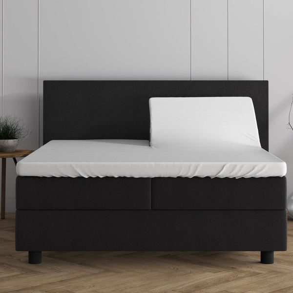 Double Jersey 220 GSM Soft Cotton Split - Topper Fitted Sheet | White | Queen 160 x 200/220cm (L) x cm (D) - The Bedding & Blankets Store
