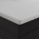 Double Jersey 220 GSM Soft Cotton Split - Topper Fitted Sheet | White | Queen 160 x 200/220cm (L) x cm (D) - The Bedding & Blankets Store