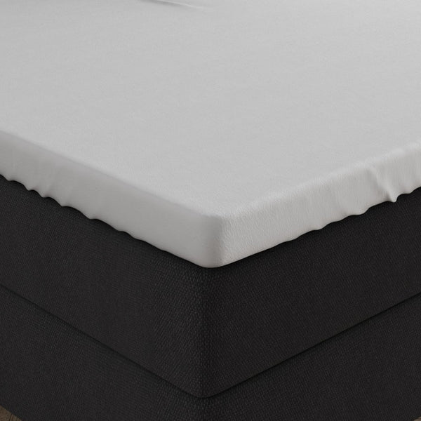 Double Jersey 220 GSM Soft Cotton Split - Topper Fitted Sheet | White | Queen 160 x 200/220cm (L) x cm (D) - The Bedding & Blankets Store
