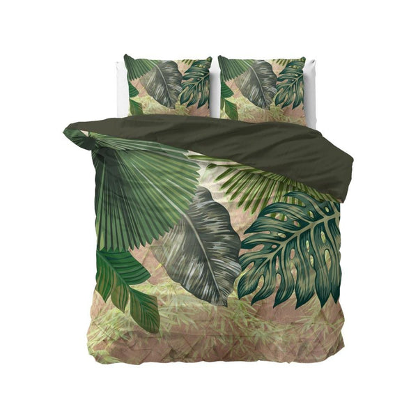 Duvet Cover Set Malva | Green | King Long - 240cm (W) x 220cm (L) - The Bedding & Blankets Store