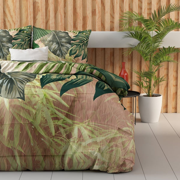 Duvet Cover Set Malva | Green | King Long - 240cm (W) x 220cm (L) - The Bedding & Blankets Store