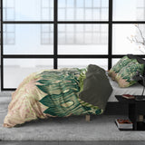 Duvet Cover Set Malva | Green | King Long - 240cm (W) x 220cm (L) - The Bedding & Blankets Store