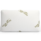 Ergonomic Orthopedic Aloe Vera Memory Foam Pillow | White | 70cm x 40cm x 12cm - The Bedding & Blankets Store
