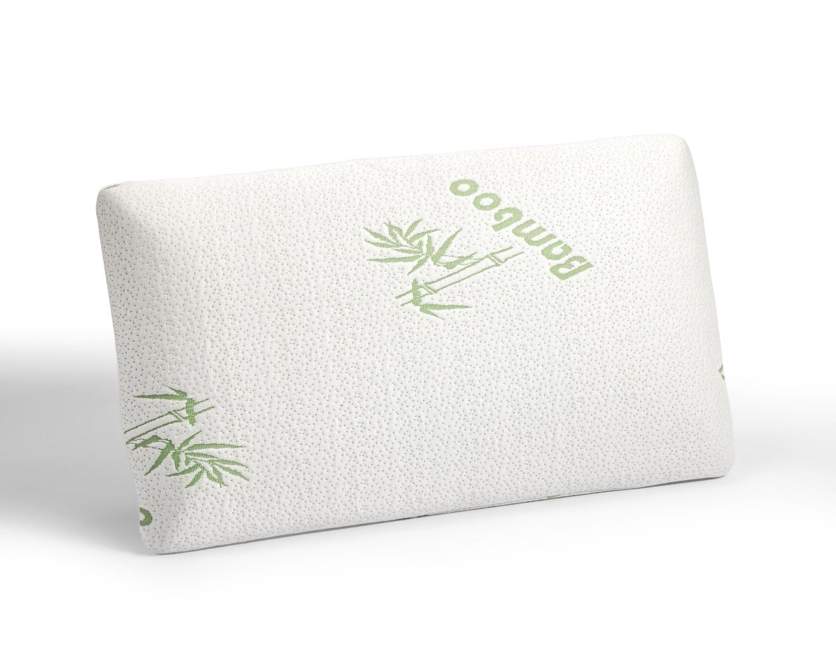 Ergonomic Orthopedic Bamboo Memory Foam Pillow | White | 70cm x 40cm x 12cm - The Bedding & Blankets Store