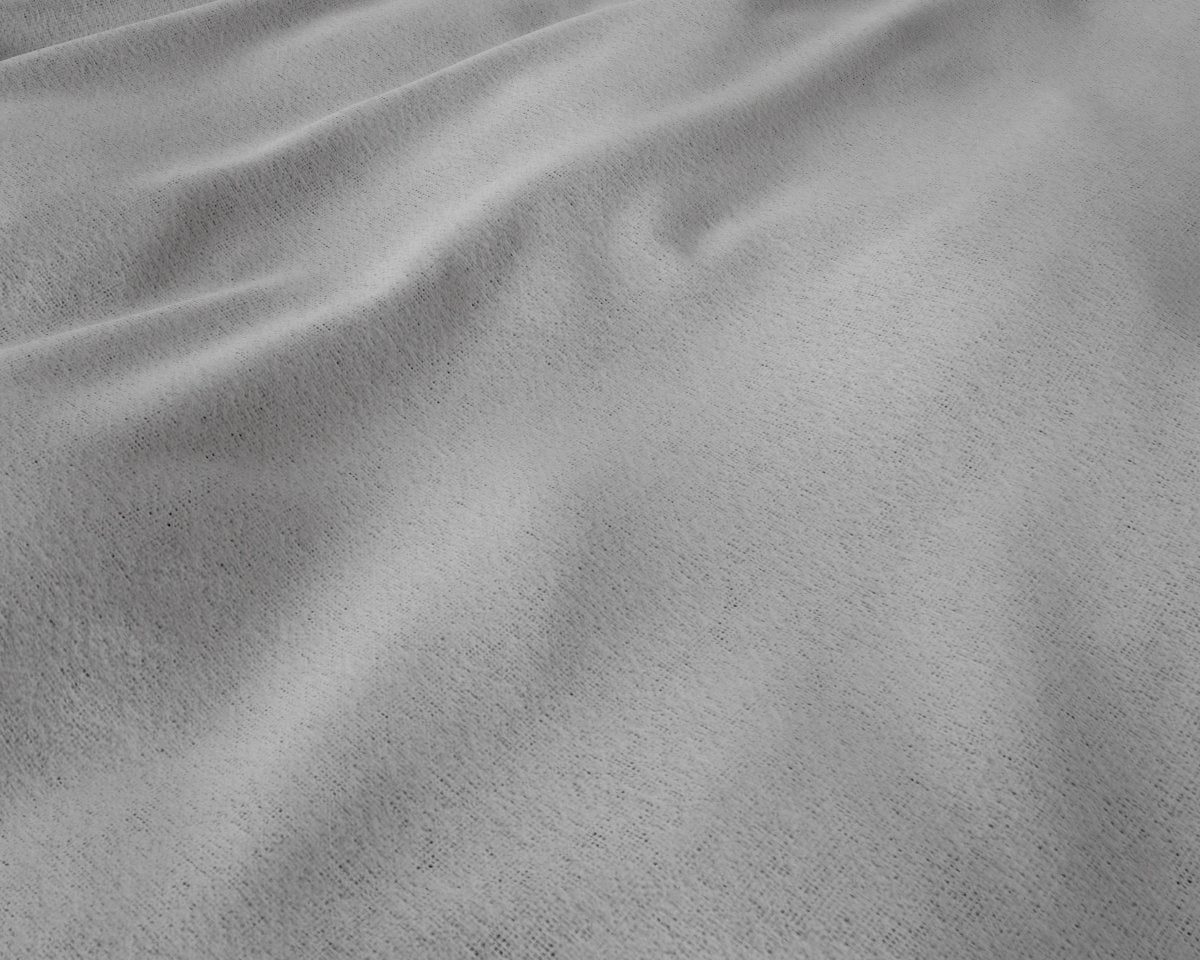 Flannel Cotton 2 in 1 Pillowcase | Grey | 60cm x 70cm - The Bedding & Blankets Store