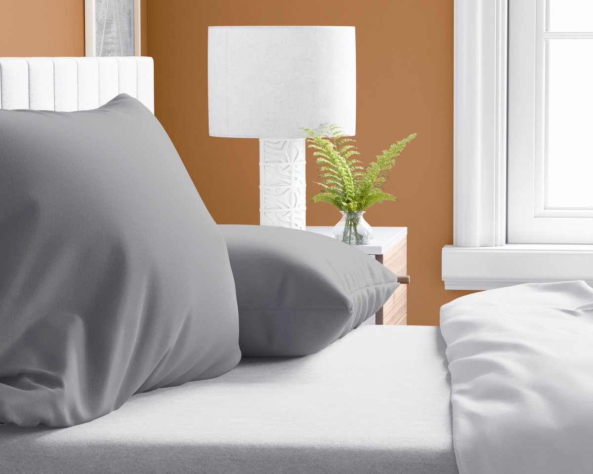 Flannel Cotton 2 in 1 Pillowcase | Grey | 60cm x 70cm - The Bedding & Blankets Store