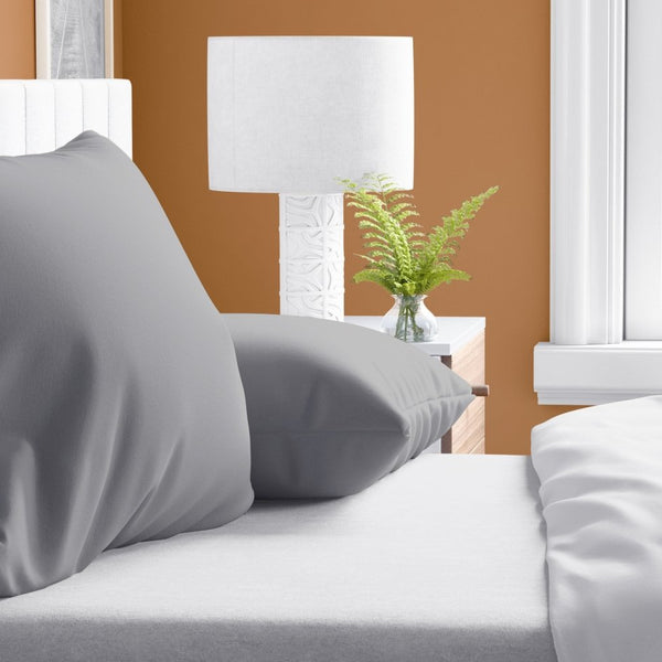 Flannel Cotton 2 in 1 Pillowcase | Grey | 60cm x 70cm - The Bedding & Blankets Store