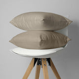 Flannel Cotton 2 in 1 Pillowcase | Taupe | 60cm x 70cm - The Bedding & Blankets Store