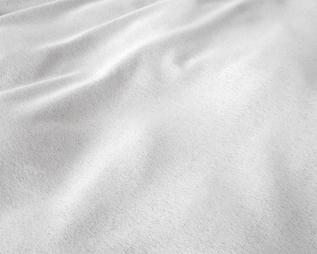 Flannel Cotton 2 in 1 Pillowcase | White | 60cm x 70cm - The Bedding & Blankets Store