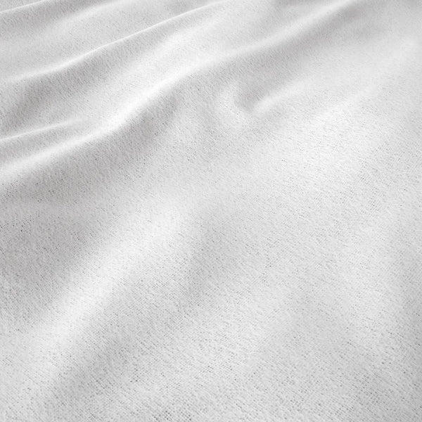 Flannel Cotton 2 in 1 Pillowcase | White | 60cm x 70cm - The Bedding & Blankets Store