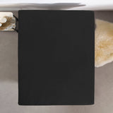 Jersey Mattress Topper Fitted Sheet | Black | Adjustable Single (EU) 70/80/90 x 200/220cm (L) x 15cm (D) - The Bedding & Blankets Store