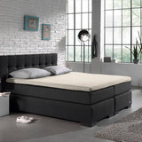 Jersey Mattress Topper Fitted Sheet | Cream | Adjustable Single (EU) 70/80/90 x 200/220cm (L) x 15cm (D) - The Bedding & Blankets Store