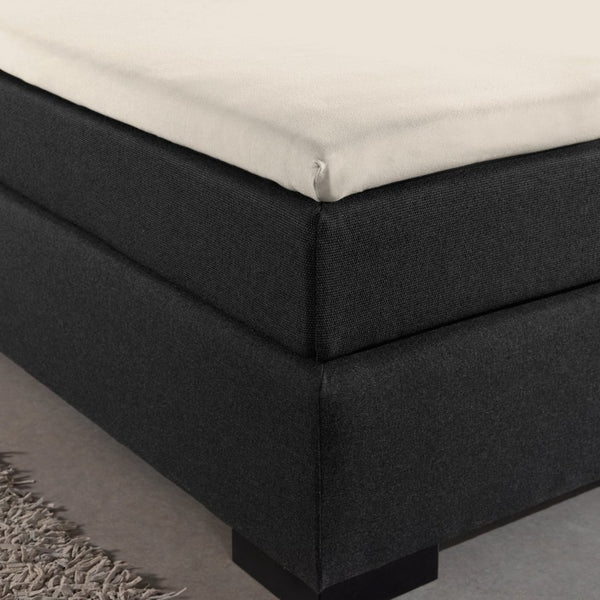 Jersey Mattress Topper Fitted Sheet | Cream | Adjustable Single (EU) 70/80/90 x 200/220cm (L) x 15cm (D) - The Bedding & Blankets Store