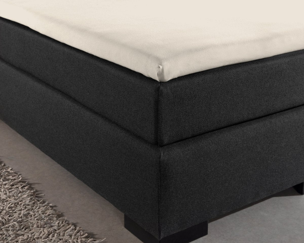Jersey Mattress Topper Fitted Sheet | Cream | Adjustable Single (EU) 70/80/90 x 200/220cm (L) x 15cm (D) - The Bedding & Blankets Store
