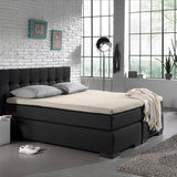 Jersey Mattress Topper Fitted Sheet | Cream | Adjustable Single (EU) 70/80/90 x 200/220cm (L) x 15cm (D) - The Bedding & Blankets Store