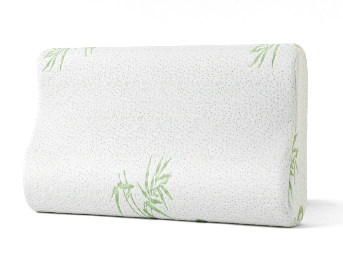 Orthopedic Bamboo Neck Support Pillow | White | 50cm x 30cm - The Bedding & Blankets Store