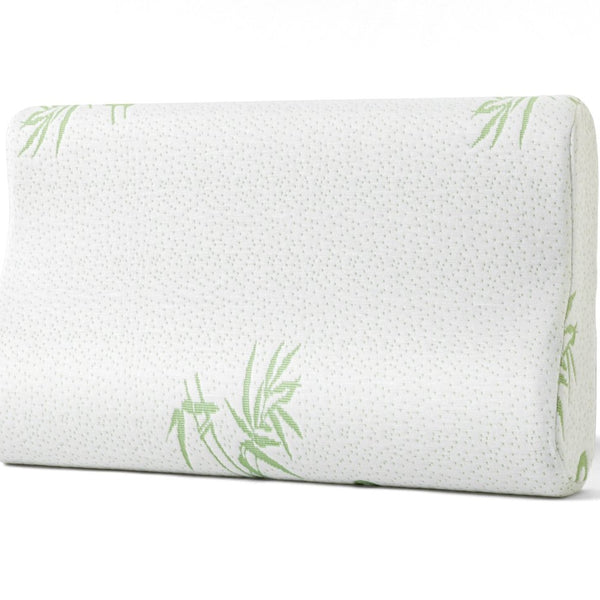 Orthopedic Bamboo Neck Support Pillow | White | 50cm x 30cm - The Bedding & Blankets Store