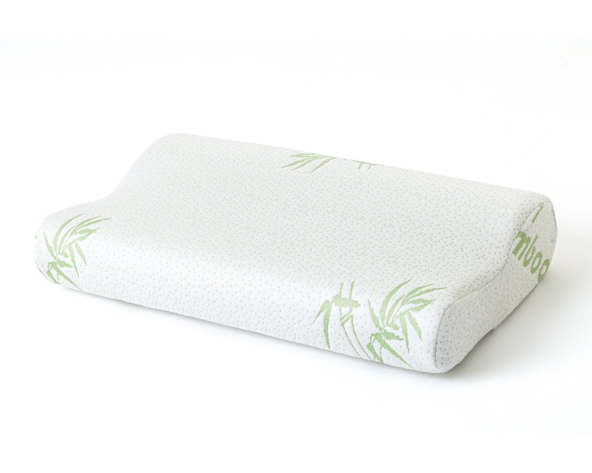 Orthopedic Bamboo Neck Support Pillow | White | 50cm x 30cm - The Bedding & Blankets Store