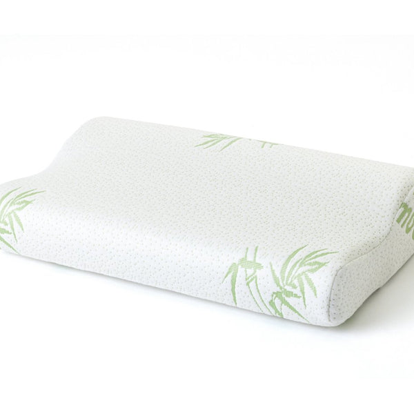 Orthopedic Bamboo Neck Support Pillow | White | 50cm x 30cm - The Bedding & Blankets Store