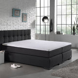 Polycotton Fitted Mattress Topper Protector Sheet | White | King 180cm (W) x 200/220cm (L) x 15cm (D) - The Bedding & Blankets Store