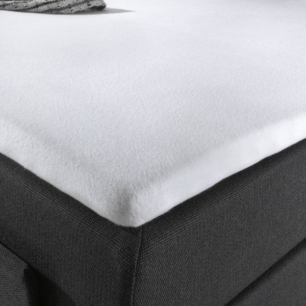 Polycotton Split - Top Fitted Mattress Protector Sheet | White | Super King 200cm (W) x 200/220cm (L) x 15cm (D) - The Bedding & Blankets Store