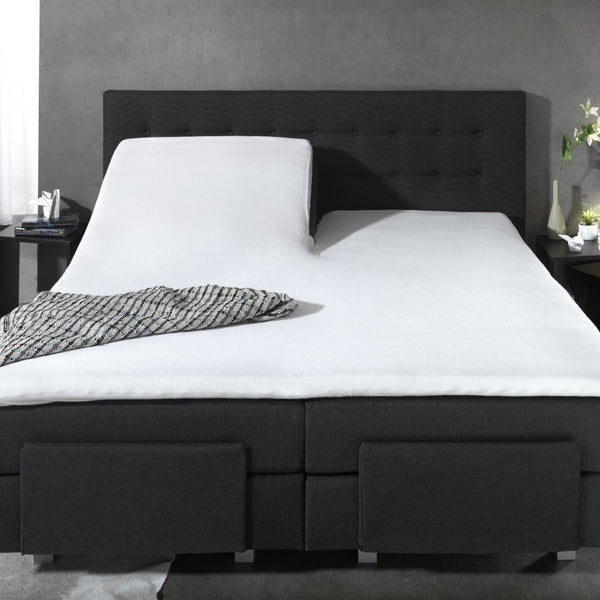 Polycotton Split - Top Fitted Mattress Protector Sheet | White | Super King 200cm (W) x 200/220cm (L) x 15cm (D) - The Bedding & Blankets Store