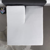 Polycotton Split - Top Fitted Mattress Protector Sheet | White | Super King 200cm (W) x 200/220cm (L) x 15cm (D) - The Bedding & Blankets Store