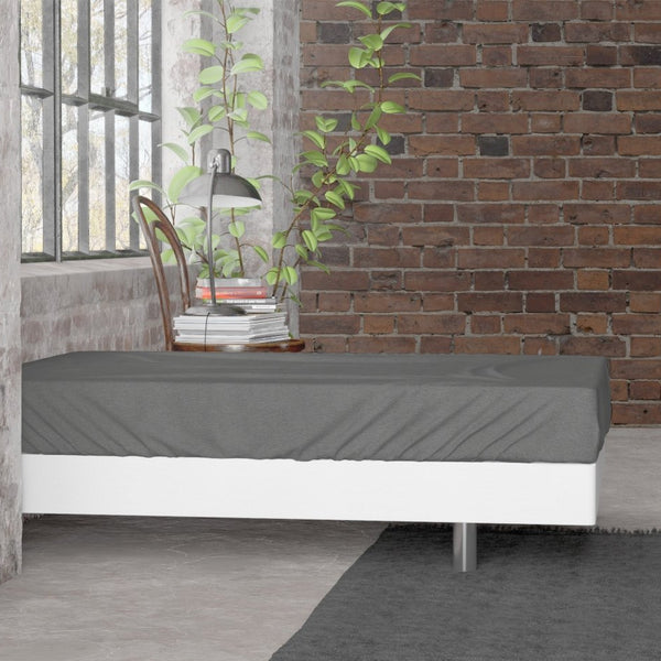 Premium Flannel Fitted Sheet | Anthracite Grey | Single 90 x 200/210cm (L) x 30cm (D) - The Bedding & Blankets Store
