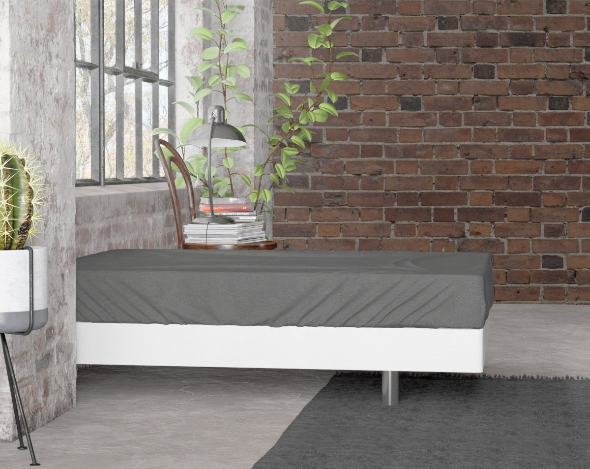 Premium Flannel Fitted Sheet | Anthracite Grey | Single 90 x 200/210cm (L) x 30cm (D) - The Bedding & Blankets Store