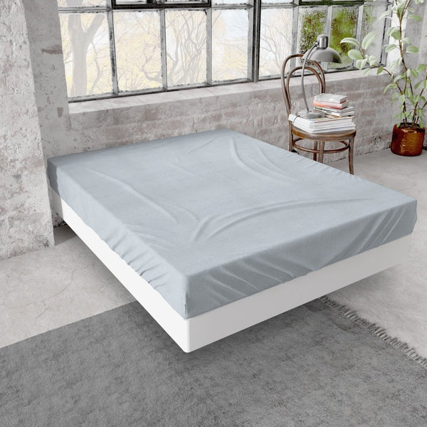 Premium Flannel Fitted Sheet | Grey | Single 90 x 200/210cm (L) x 30cm (D) - The Bedding & Blankets Store