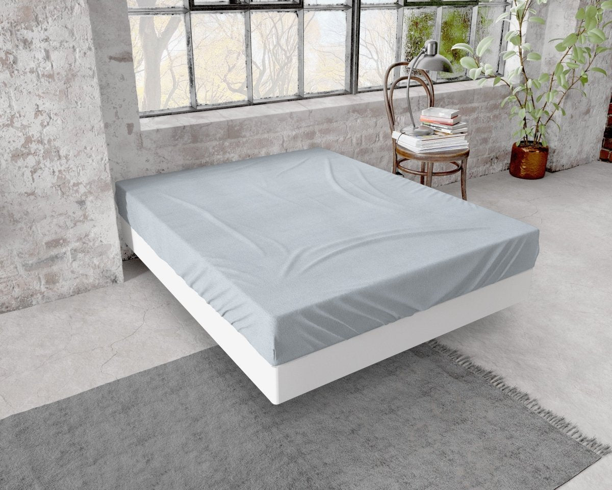 Premium Flannel Fitted Sheet | Grey | Single 90 x 200/210cm (L) x 30cm (D) - The Bedding & Blankets Store
