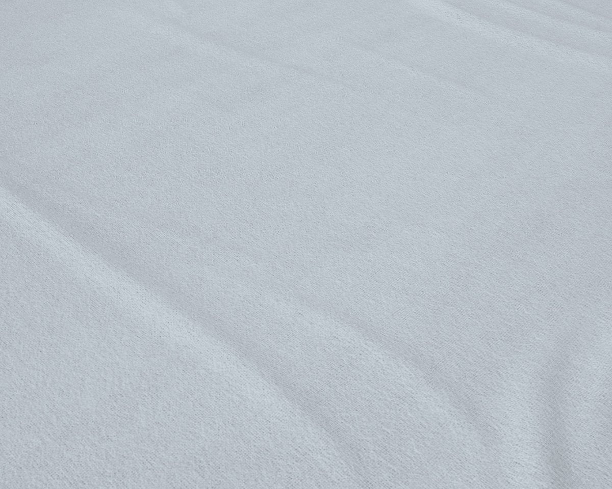 Premium Flannel Fitted Sheet | Grey | Single 90 x 200/210cm (L) x 30cm (D) - The Bedding & Blankets Store