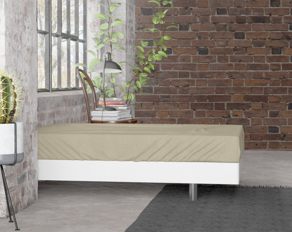 Premium Flannel Fitted Sheet | Taupe | Cradle 40 x 80cm (L) x 30cm (D) - The Bedding & Blankets Store