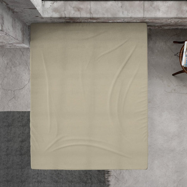 Premium Flannel Fitted Sheet | Taupe | Cradle 40 x 80cm (L) x 30cm (D) - The Bedding & Blankets Store