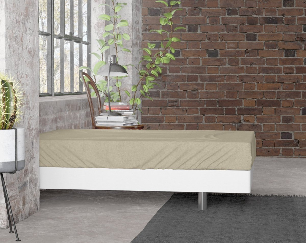 Premium Flannel Fitted Sheet | Taupe | Cradle 40 x 80cm (L) x 30cm (D) - The Bedding & Blankets Store