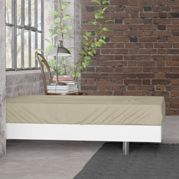 Premium Flannel Fitted Sheet | Taupe | Cradle 40 x 80cm (L) x 30cm (D) - The Bedding & Blankets Store